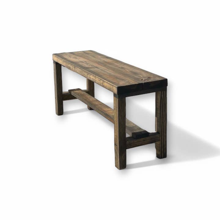 Rustic Bella Real Solid Wood Entryway Accent Bench for wholesale by Intrinsic Haven