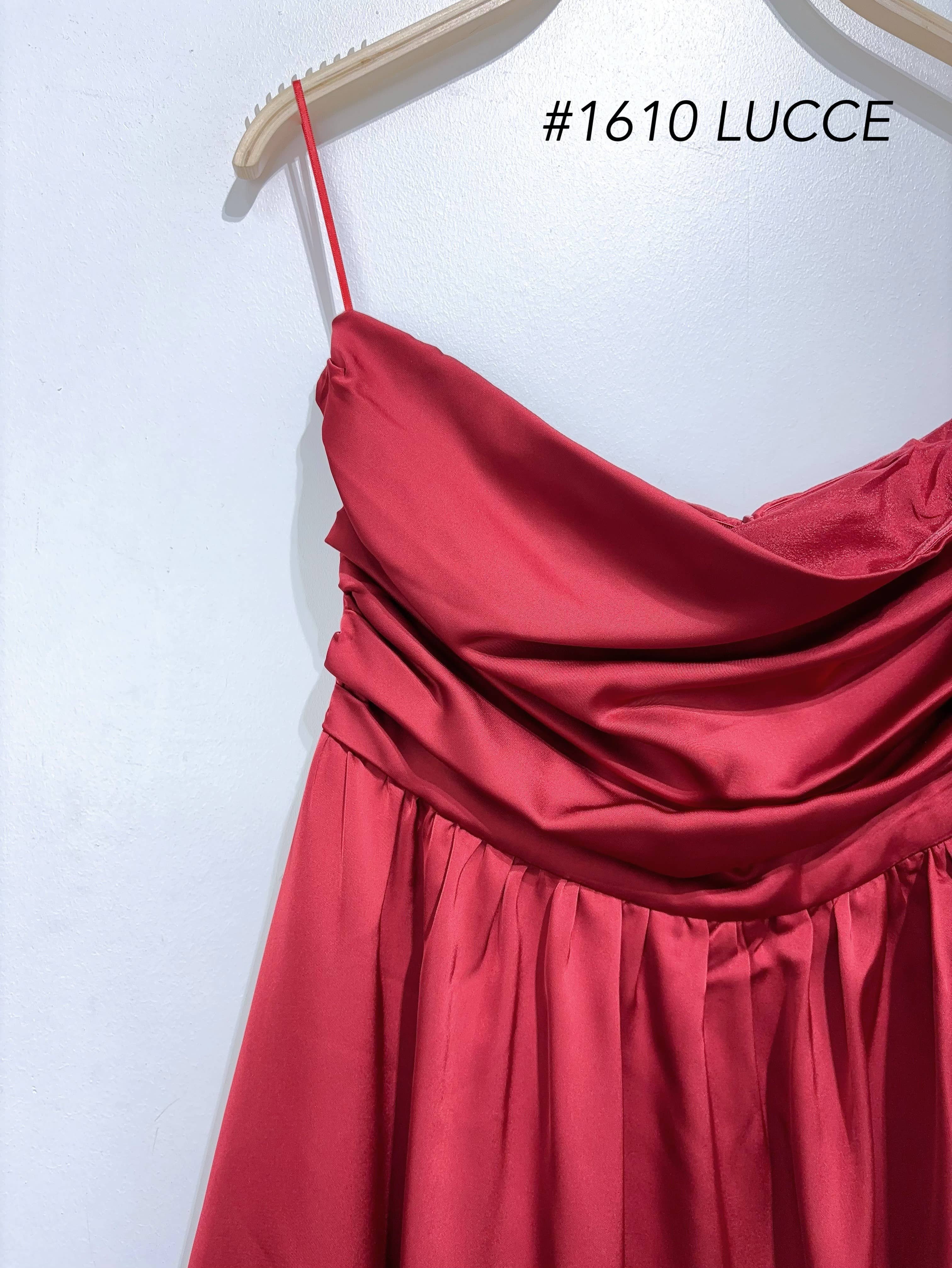 LUCCE - Vendita all'ingrosso Vestito - Donna - Abito in raso senza spalline con bustier plissettato - 16105