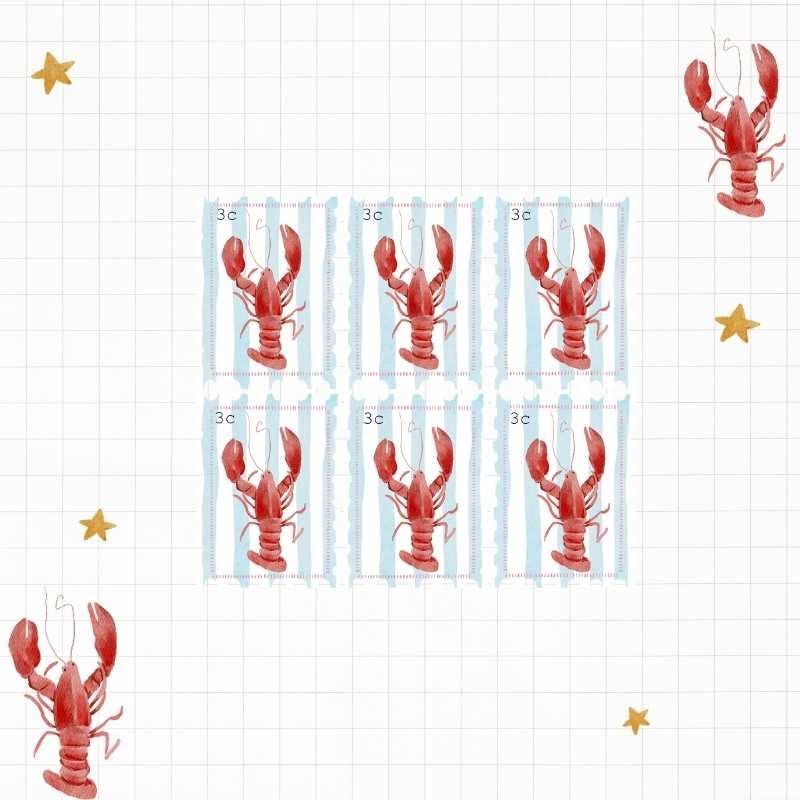 Chapteries - Vente Autocollant - Stickers sheet - Lobsters - S-2910