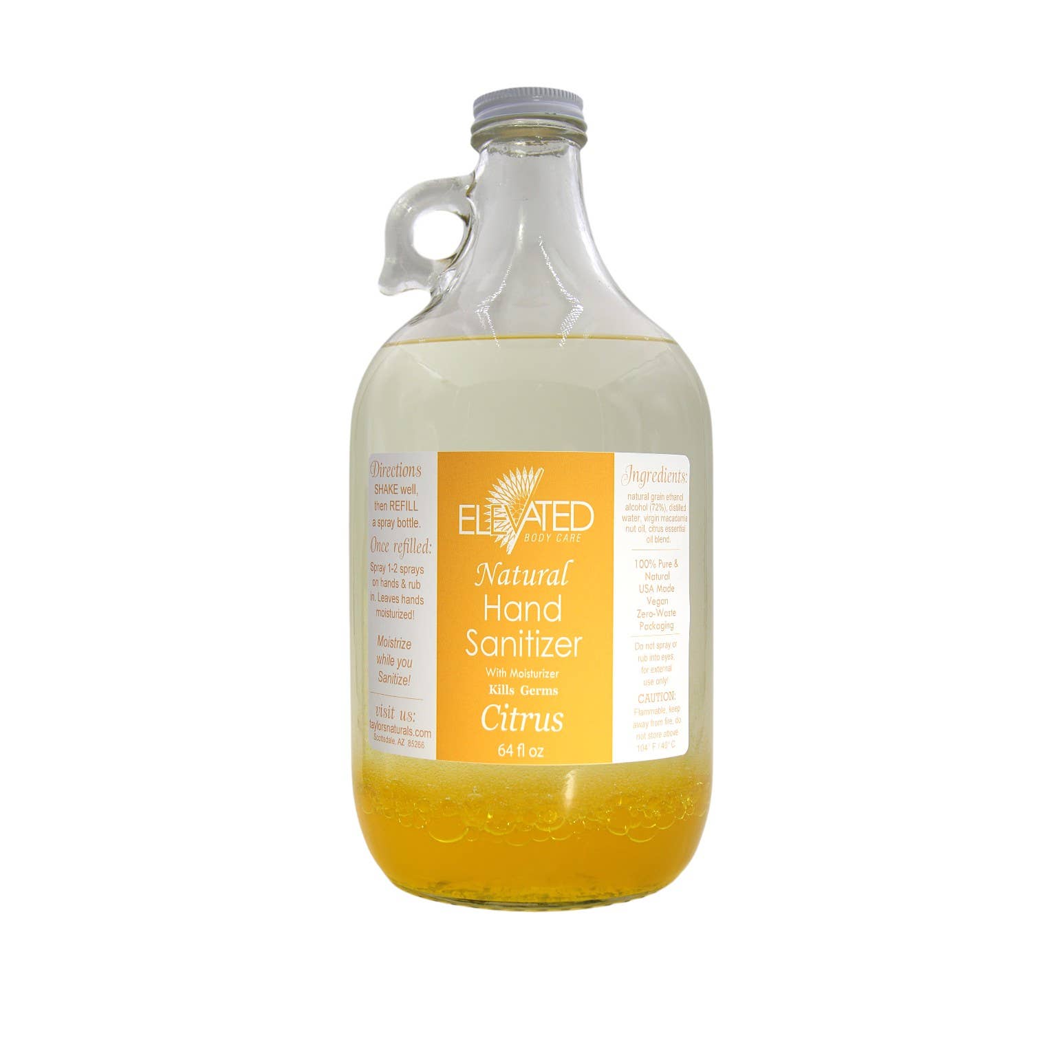 Taylor's Naturals - Vente Désinfectants pour les mains - RECHARGE/EN GROS de désinfectant pour les mains naturel ELEVATED3