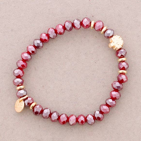 Sonata - Wholesale Beaded Bracelet - Faceted Crystal Metal Tree Elastic Bracelet1