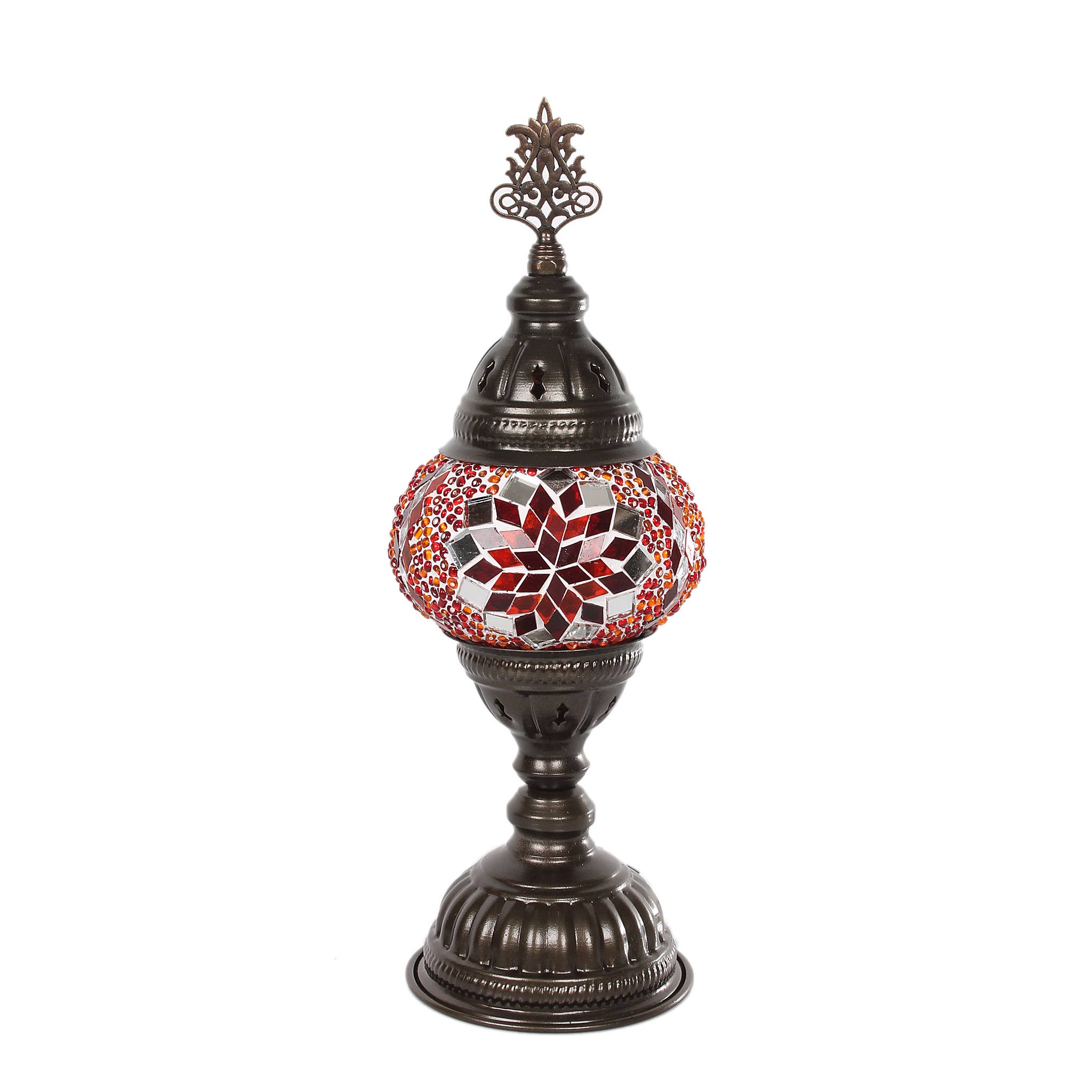 Import Corner - Wholesale Night Light - 96310: 3" PRESSED MOSAIC SHADE "NIGHTLIGHT" TABLE LAMP - BOX6