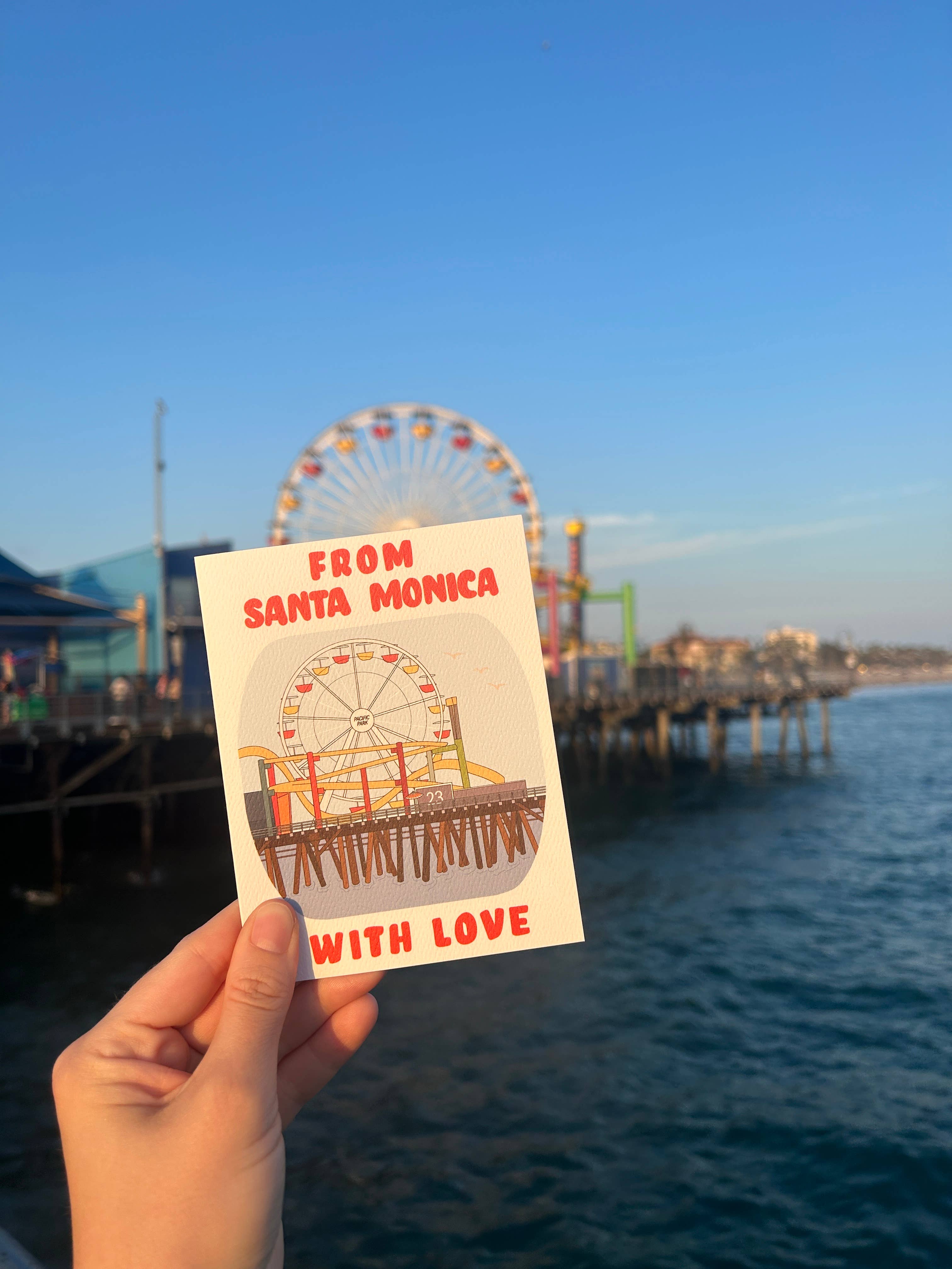Illustrating Amy - Vente Cartes de déclaration d'amour - De la carte du quai de Santa Monica3