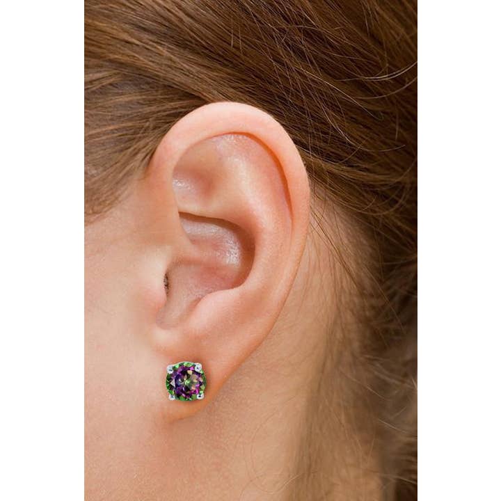 Cate & Chloe Jewelry – wholesale Stud/post earrings – Beyonce 1Ct Sterling Silver Gemstone Stud Earrings