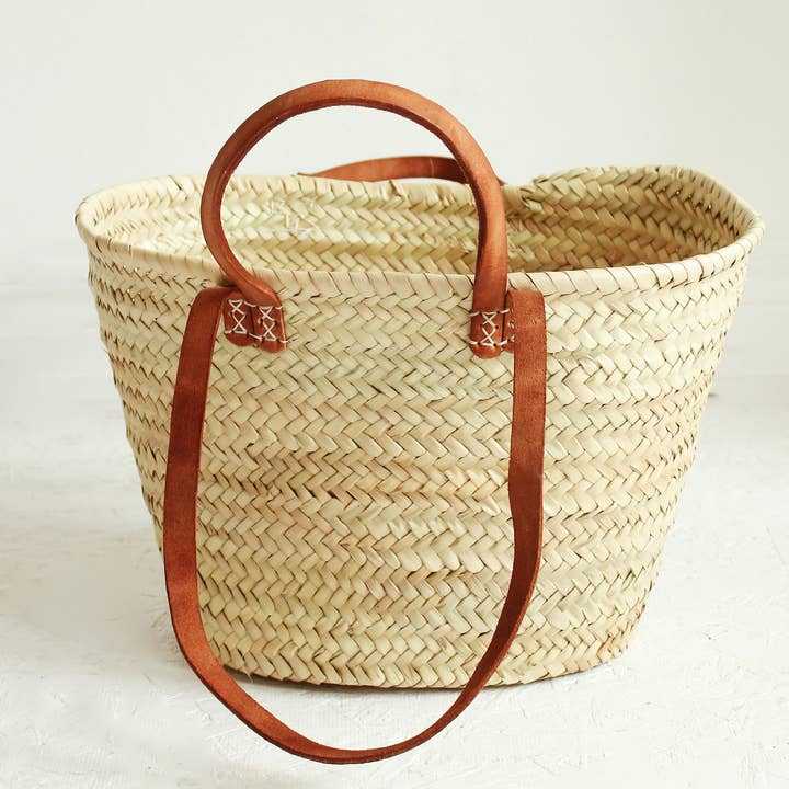 DarKech - Wholesale Beach Bag - French Basket Tote Bag with Double Handles