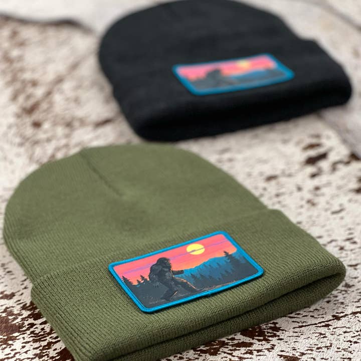 NDesigns Leather - Wholesale Beanie - Unisex - BIGFOOT Patch beanie0