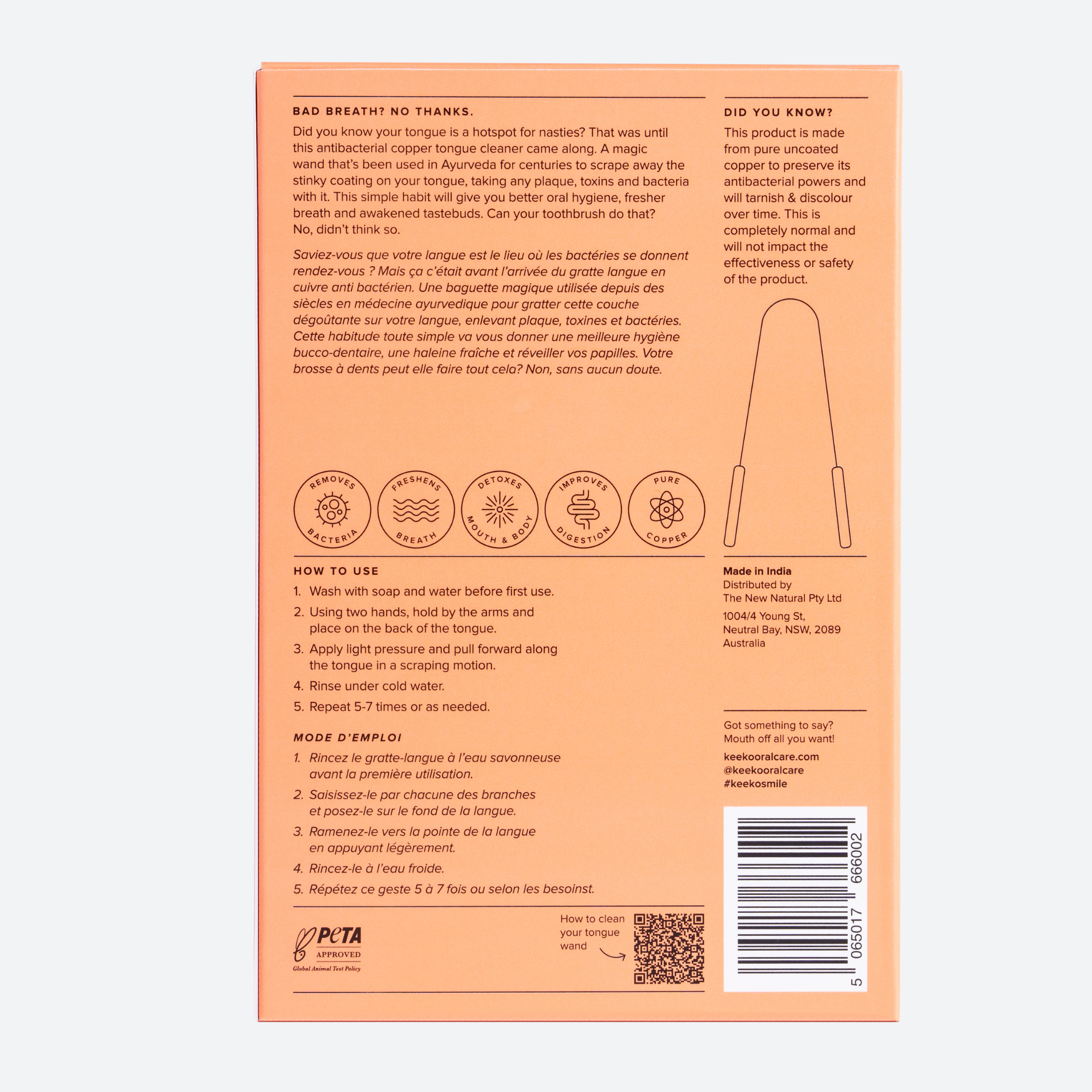 Keeko Australia - Wholesale Tongue scraper - Premium Copper Tongue Cleaner3