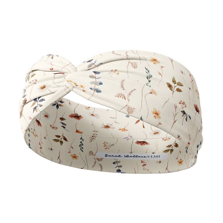 Sarah Floral on Ivory for wholesale by Lilac Market Headbands