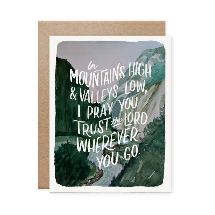 Mountains High & Valleys Low Graduation Card for wholesale by Naomi Paper Co.