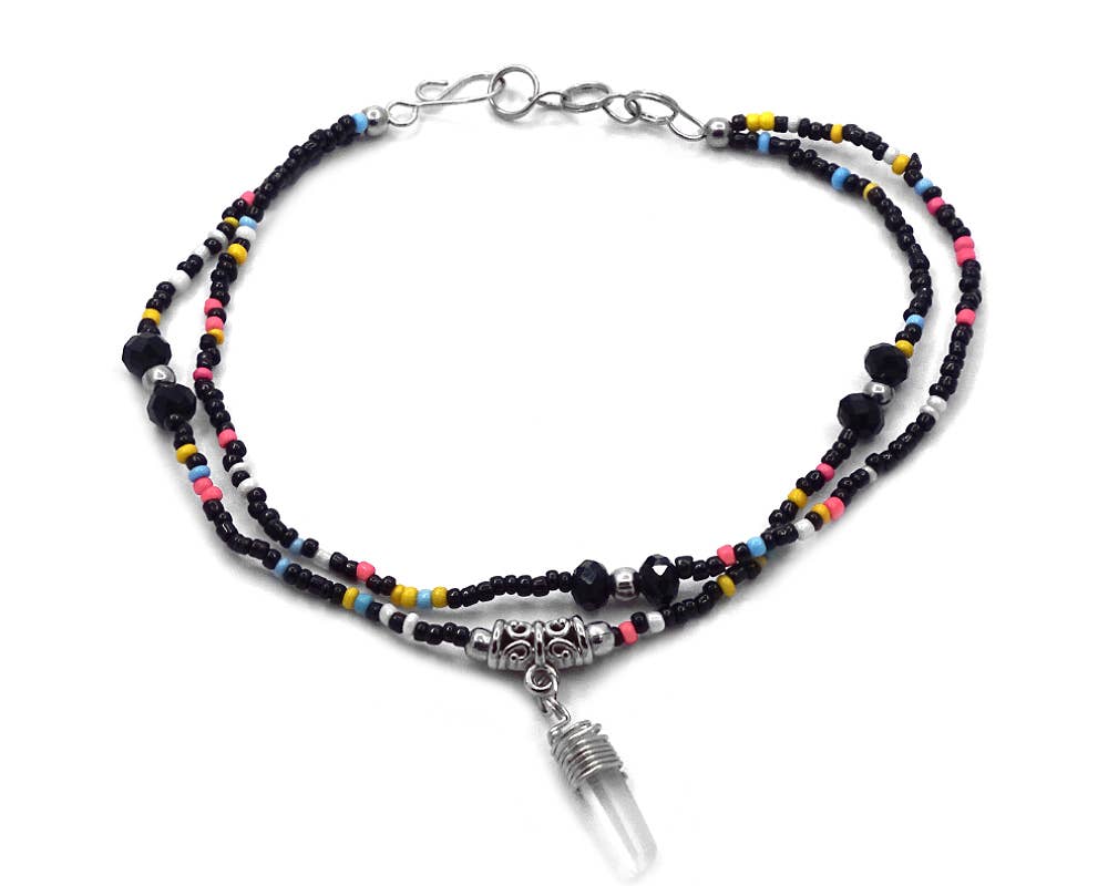 Pichincha - Vente Bracelets de cheville - Bracelet de cheville multibrins orné de perles Crystal Point4