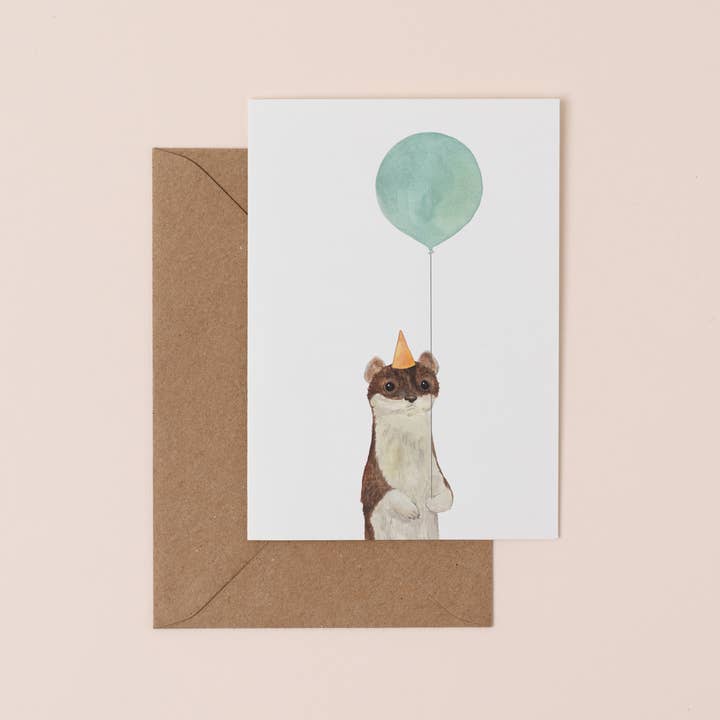 Balloon Animal Card - Weasel for wholesale by Mister Peebles