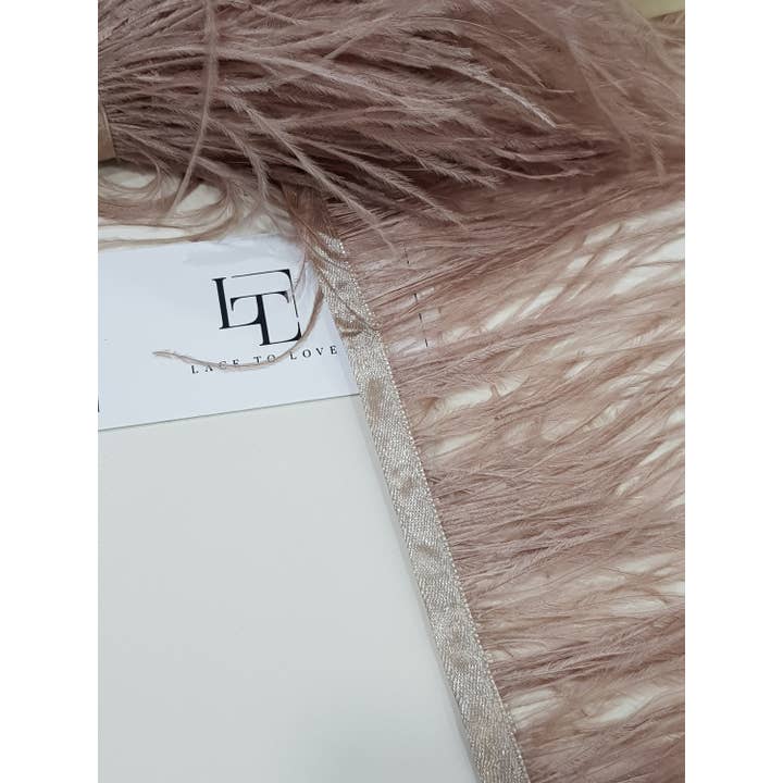 Lace To Love - Wholesale Craft supplies - Brown/Purple Ostrich FeaTher Fringe Trimming1