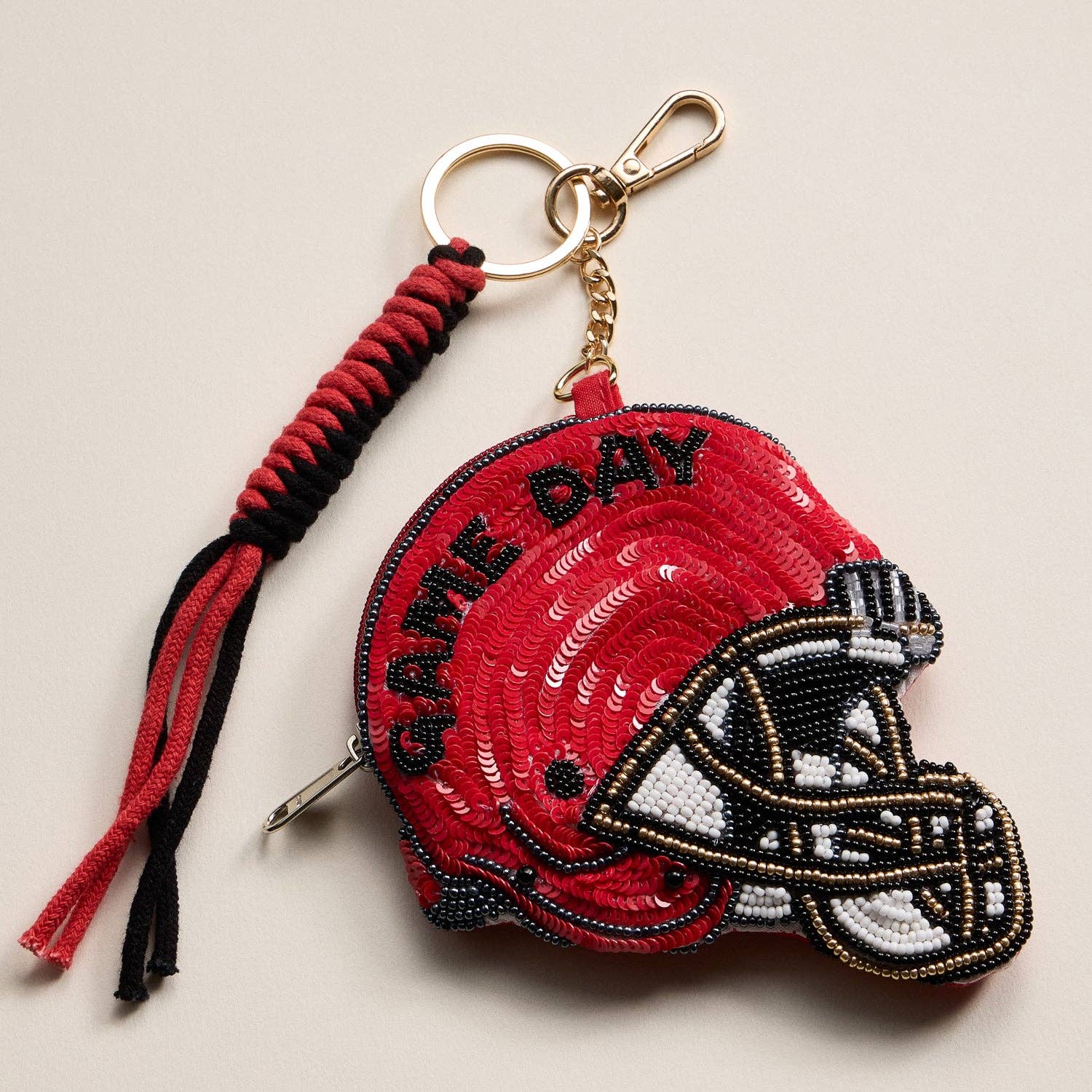 Frem - Wholesale Keychain - Women's - Game Day Beaded Helmet Keychain Pouch – Team Colors28