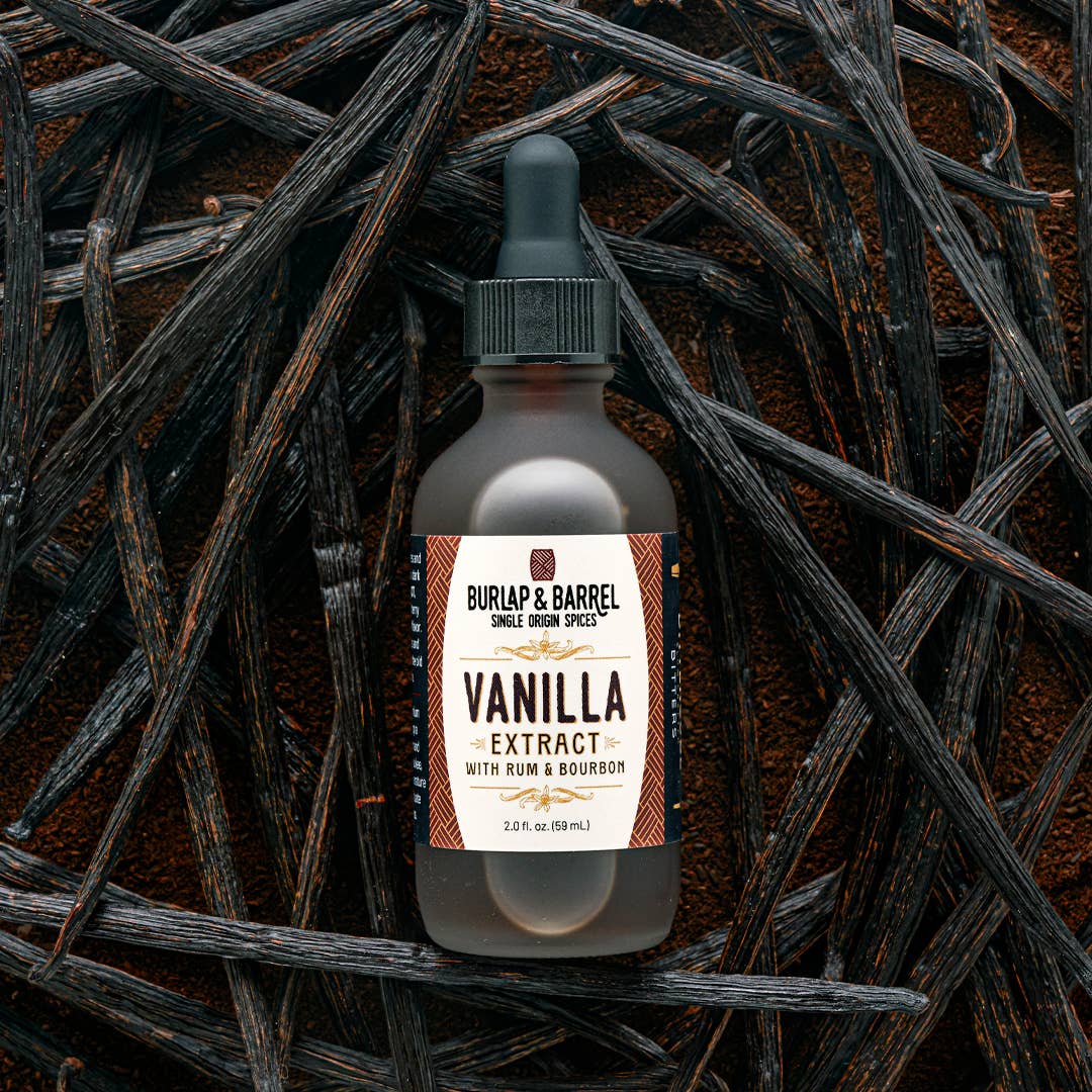 Burlap & Barrel - Wholesale Vanilla/Fruit Extract - Vanilla Extract - 2oz Dropper - Single Origin Extract