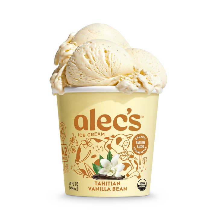 Alec's Ice Cream - Wholesale Ice Cream/Sorbet - Tahitian Vanilla Bean Organic A2 Ice Cream