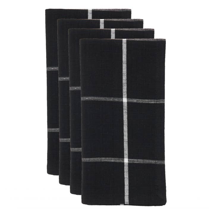 Saro Lifestyle - Wholesale Dinner & Cloth Napkin - Plaid Napkin - Windowpane Design