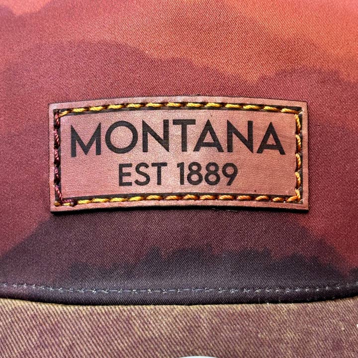 Last Best Supply Co - Wholesale Trucker Hat - Unisex - Montana Mountains Premium Leather Trucker Hat
