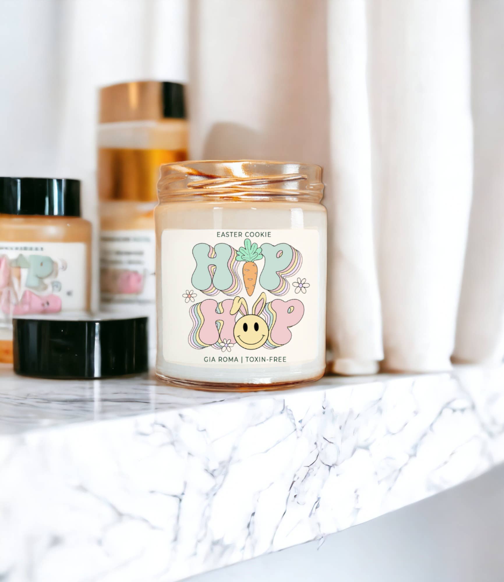 Gia Roma - Vendita all'ingrosso Candela in vasetto - Candele pasquali retrò con graziosi barattoli profumati alla soia primaverile20