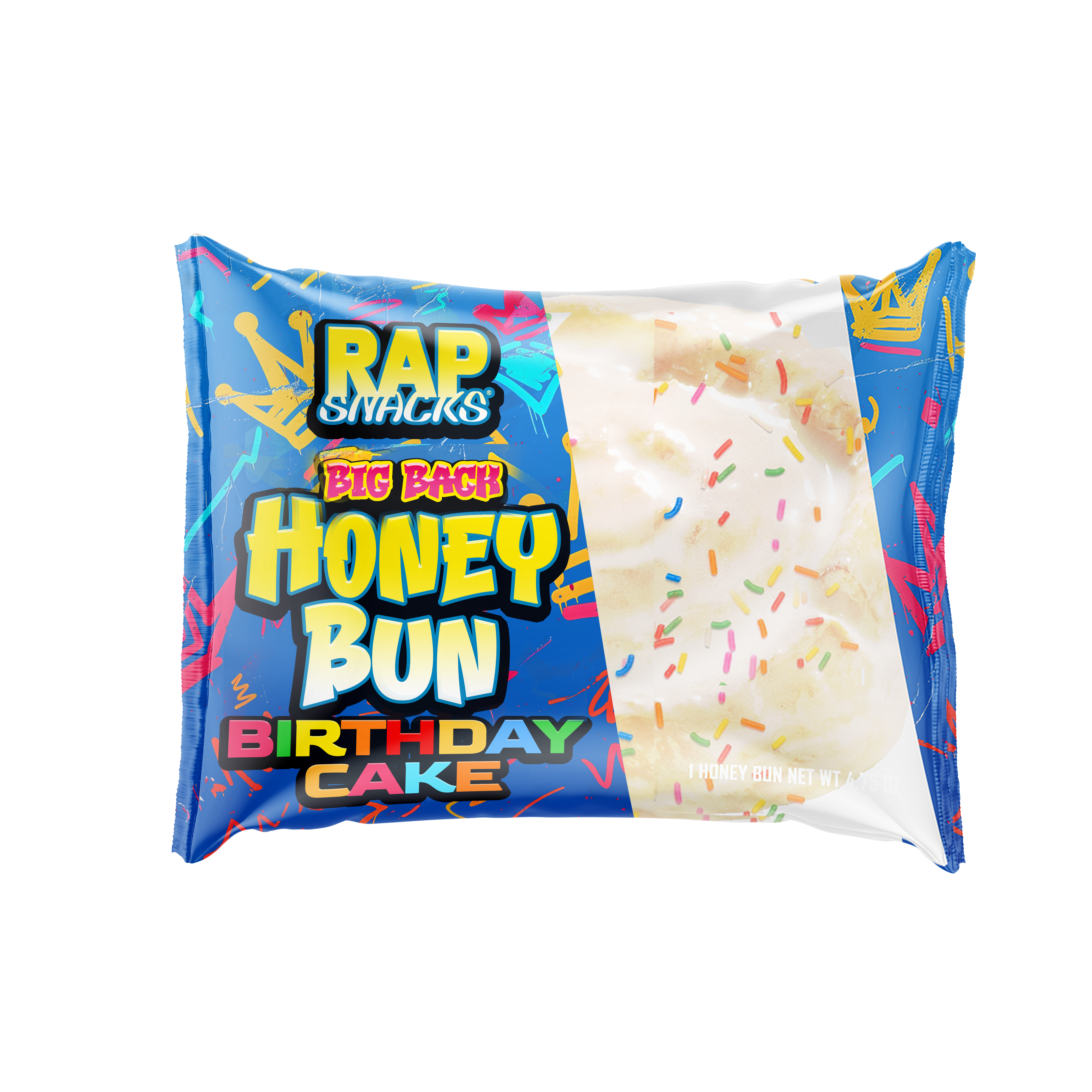 Rap Snacks - Wholesale Cake - Rap Snacks Big Back Birthday Cake Honey Buns (4.75oz)1