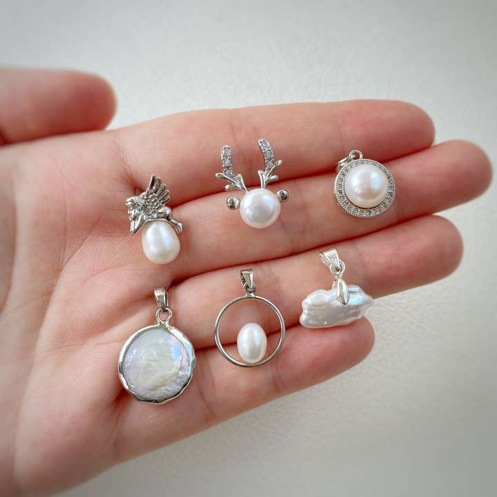 iBijoux - Vendita all'ingrosso Collana con ciondolo/pendaglio - Collana con Pendente di Perla Personalizzata (1C19)