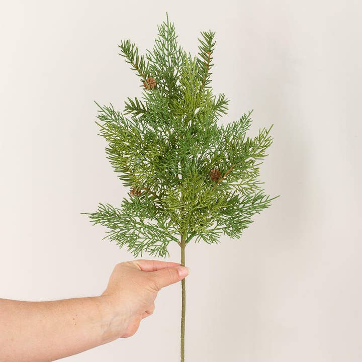Factory Direct Craft - Wholesale Artificial Plant - 20" Weatherproof Cypress Pine Spray - Winter Greenery2