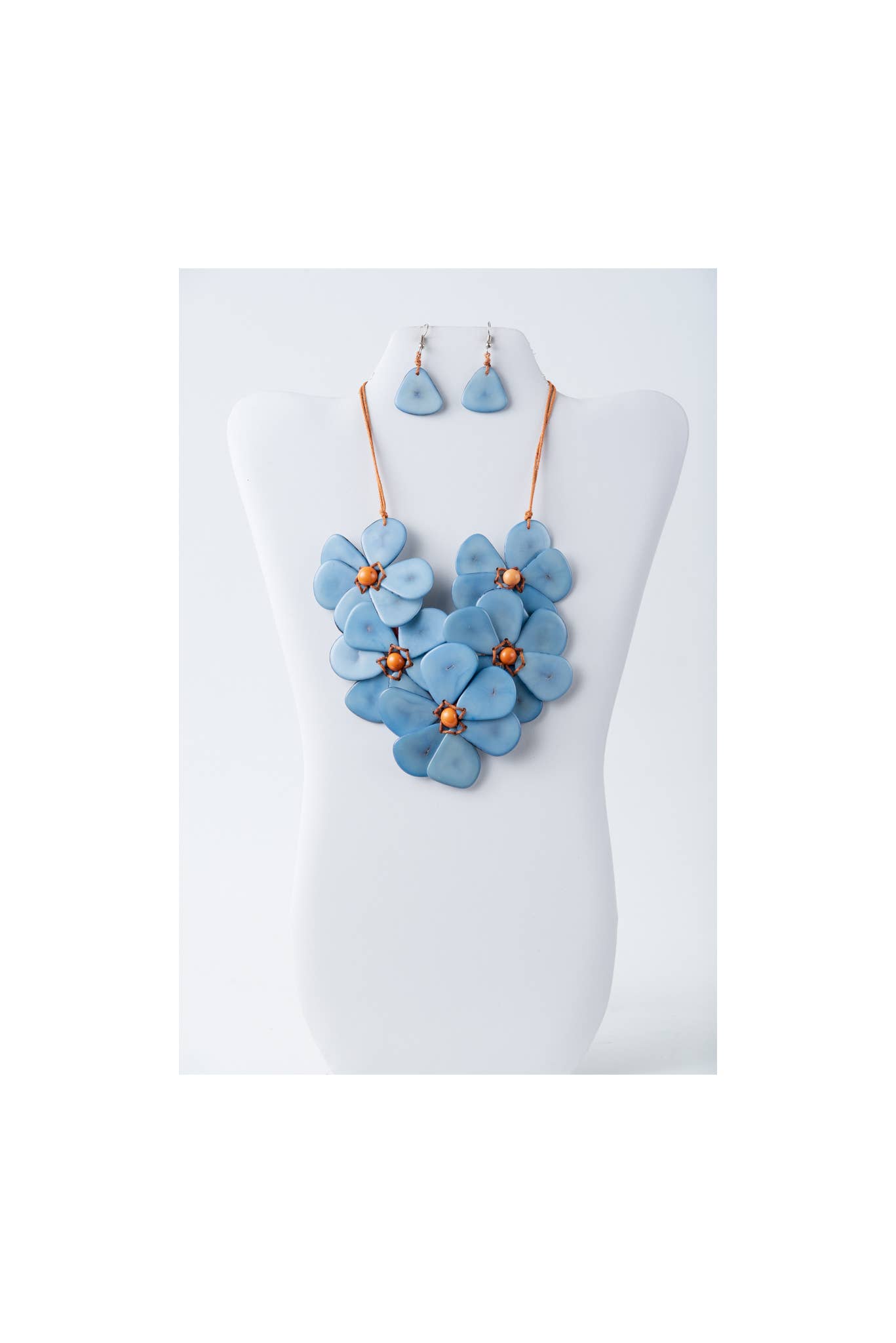 TaguArtsy - Vente Parures de bijoux - Ensemble de colliers Tagua bio Becca Flower0