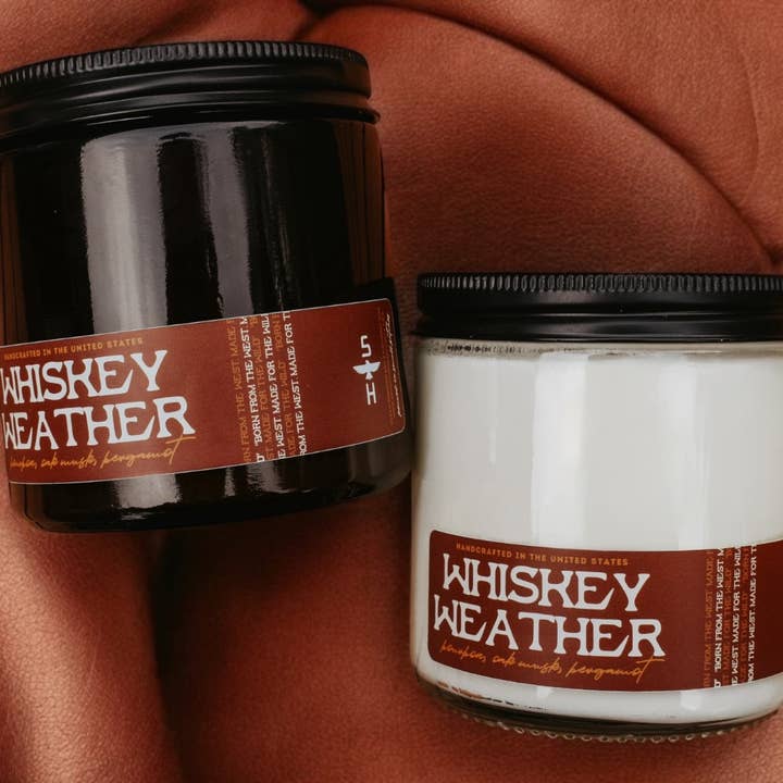 Seventh House Candle - Wholesale Jar/Filled Candle - WHISKEY WEATHER - Bourbon & Oak Musk Candle1