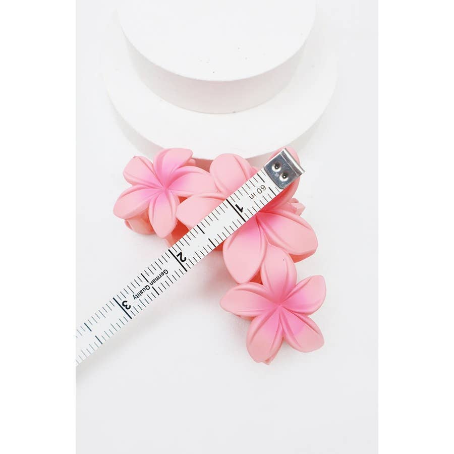 Matte Color Plumeria Flowers Hair Claw for wholesale on Faire6