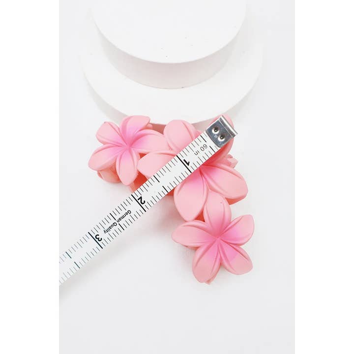 Matte Color Plumeria Flowers Hair Claw for wholesale on Faire6