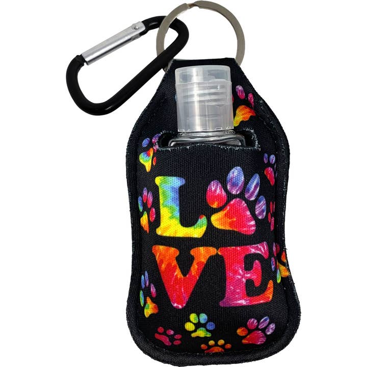 Spoontiques, Inc - Wholesale Keychain – Unisex - Love Paws Sanitizer Holder