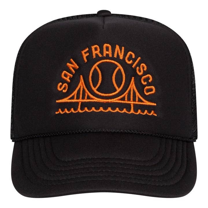 Culk - Vente Casquette de camionneur – unisexe - Casquette SF Baseball Trucker Noir