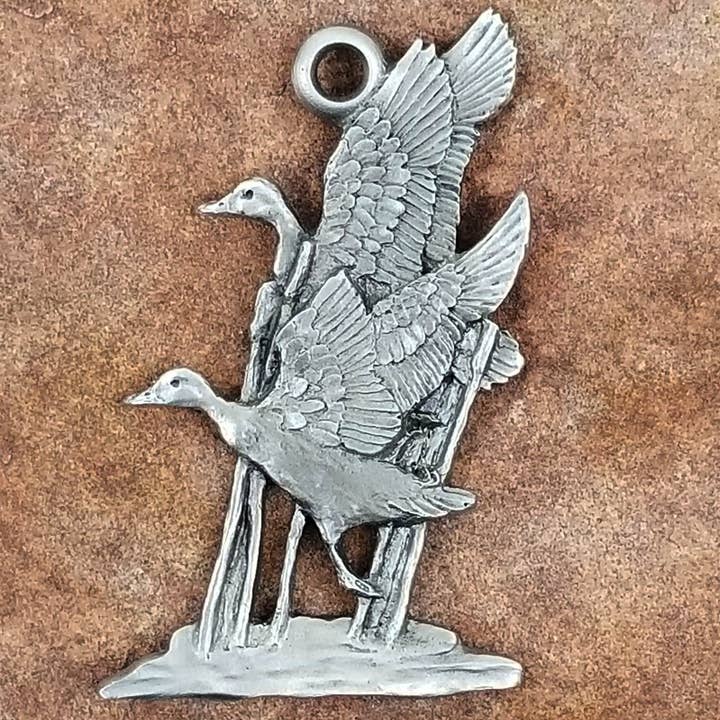 Mallard Duck tinfigur, metalfuglskulptur for engroshandel hos Schumann Sculpture