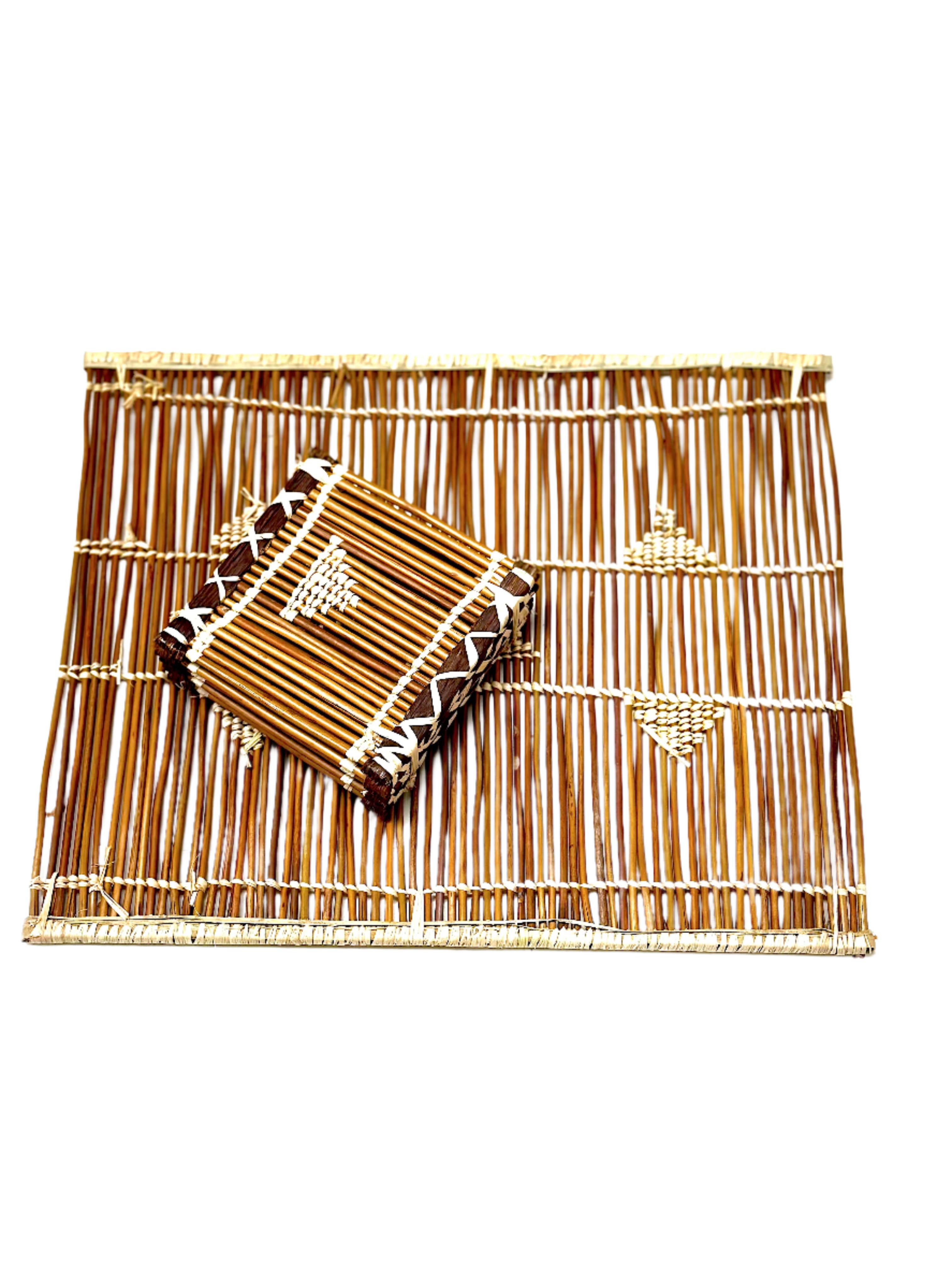 Shebobo – wholesale Bordstablett – Baraka fyrkantiga underlägg och bordsunderlägg av vass och raffia.4