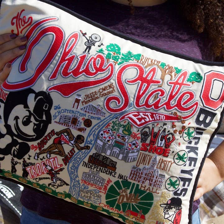 catstudio - Wholesale Throw/Decorative Pillow - Ohio State University Collegiate Embroidered Pillow2