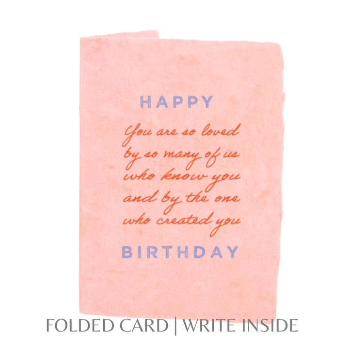 Paper Baristas - Wholesale Birthday Card - You are loved | Happy Birthday Christian Greeting Card