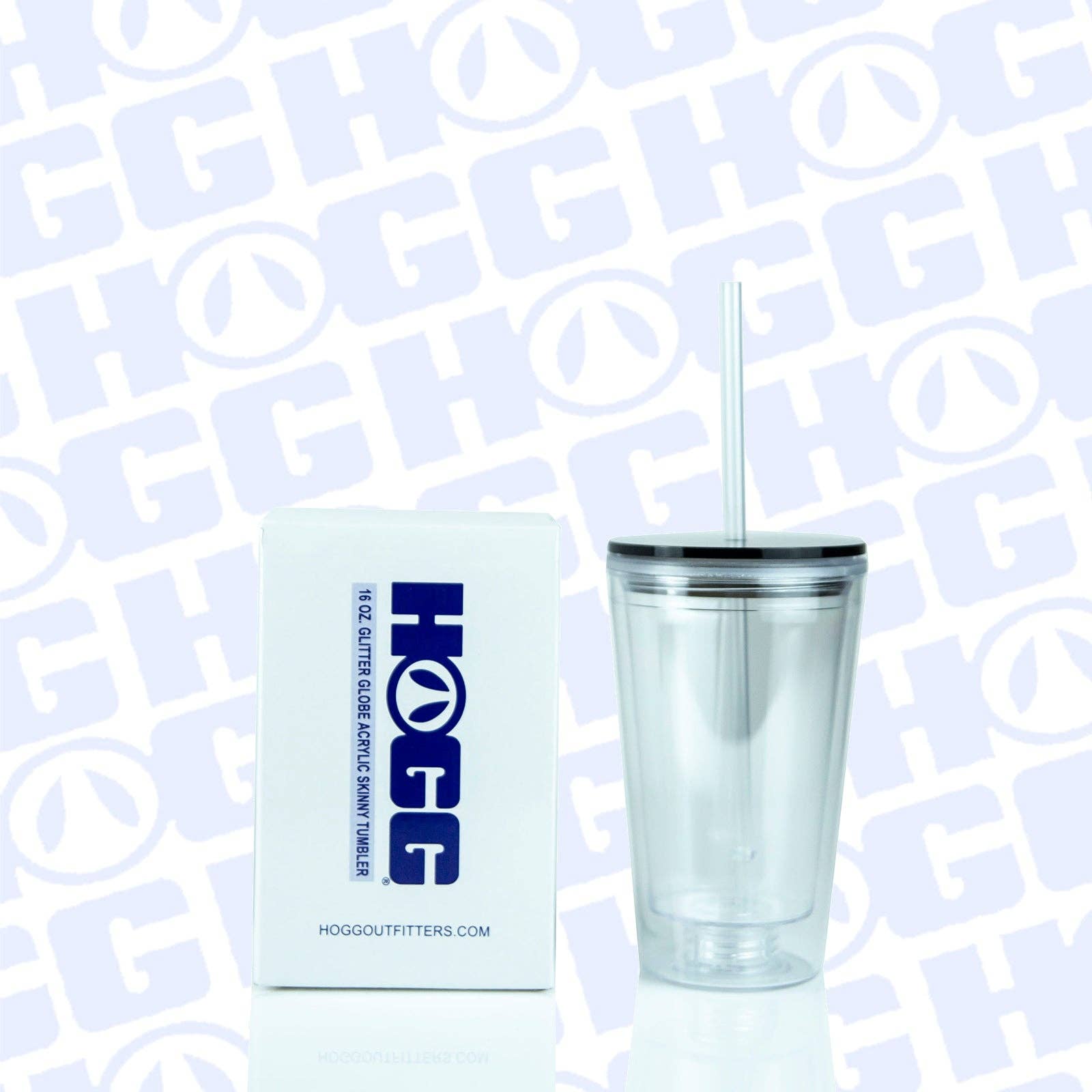Hogg Outfitters – wholesale Isolerade dryckesvaror – 16 oz glitterglas akrylglas med dubbelvägg1