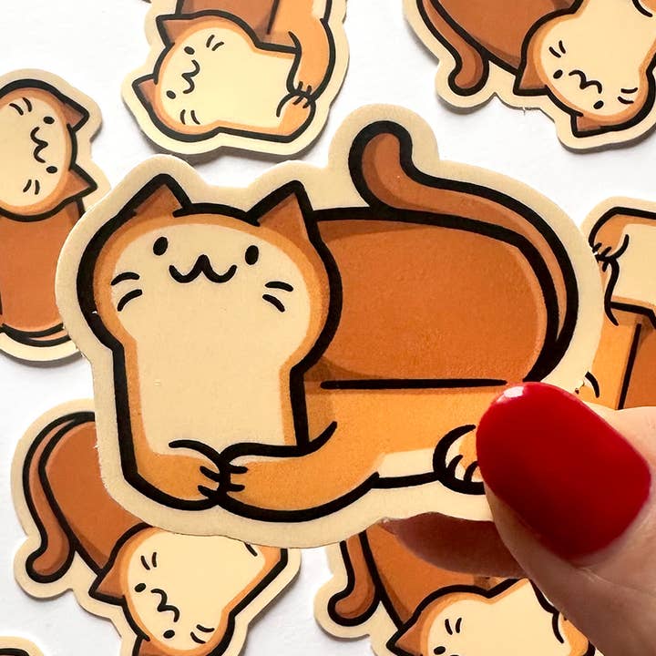 Autocollant Mini Chat Pain pour la vente par Shop Emily M