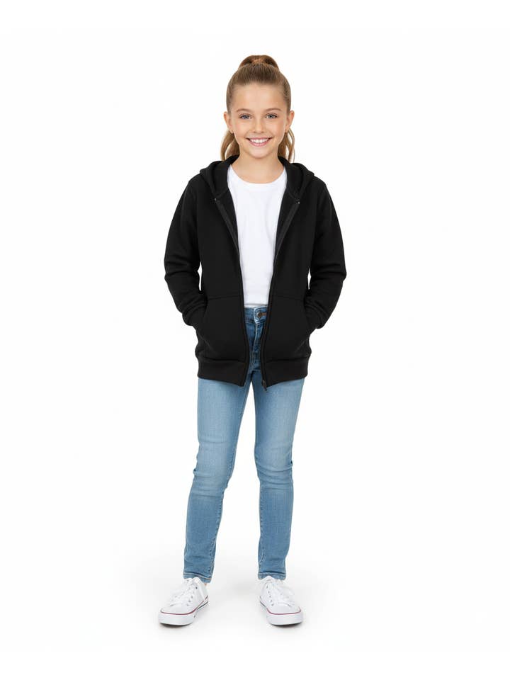 Unik Uniform Hoodie Zipper Jacket Black for wholesale on Faire4