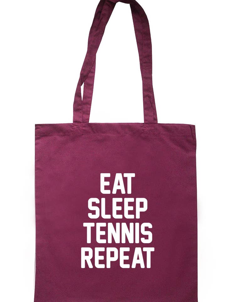 Spis Sleep Tennis Gentag Tote Bag TB0666 for engroshandel hos Illustrated Identity