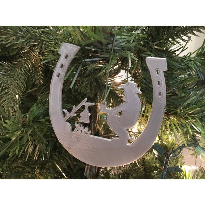 Ornamento per albero Cowboy 108, in acrilico per la vendita all'ingrosso da parte di Economy Ornament