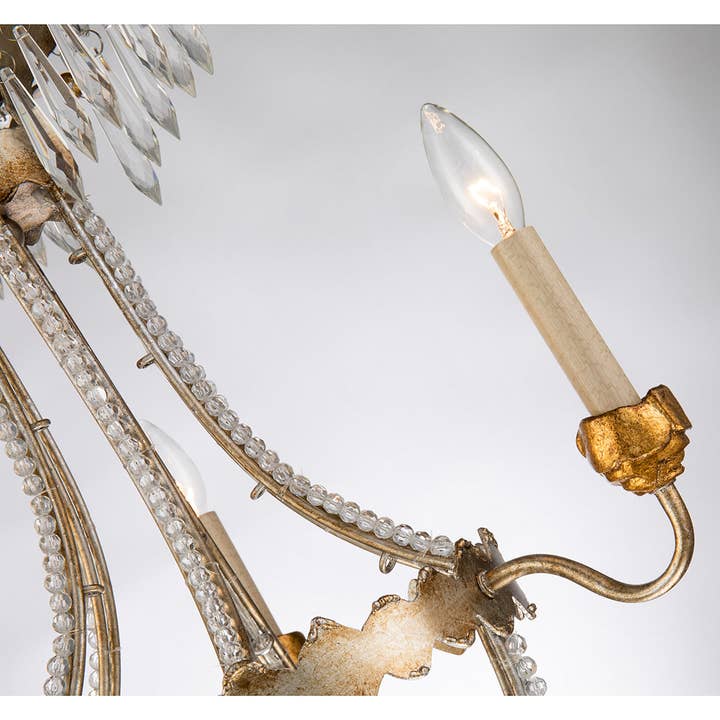 Lucas McKearn - Wholesale Chandelier/Hanging Light - Louis 3 Light Chandelier in Distressed Gold and Silver3
