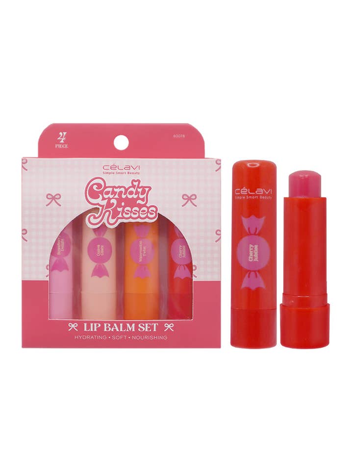 Celavi 60078 Candy Kisses Fruits Lip Balm Set - 12 set for wholesale by PINEAPPLE Beauty