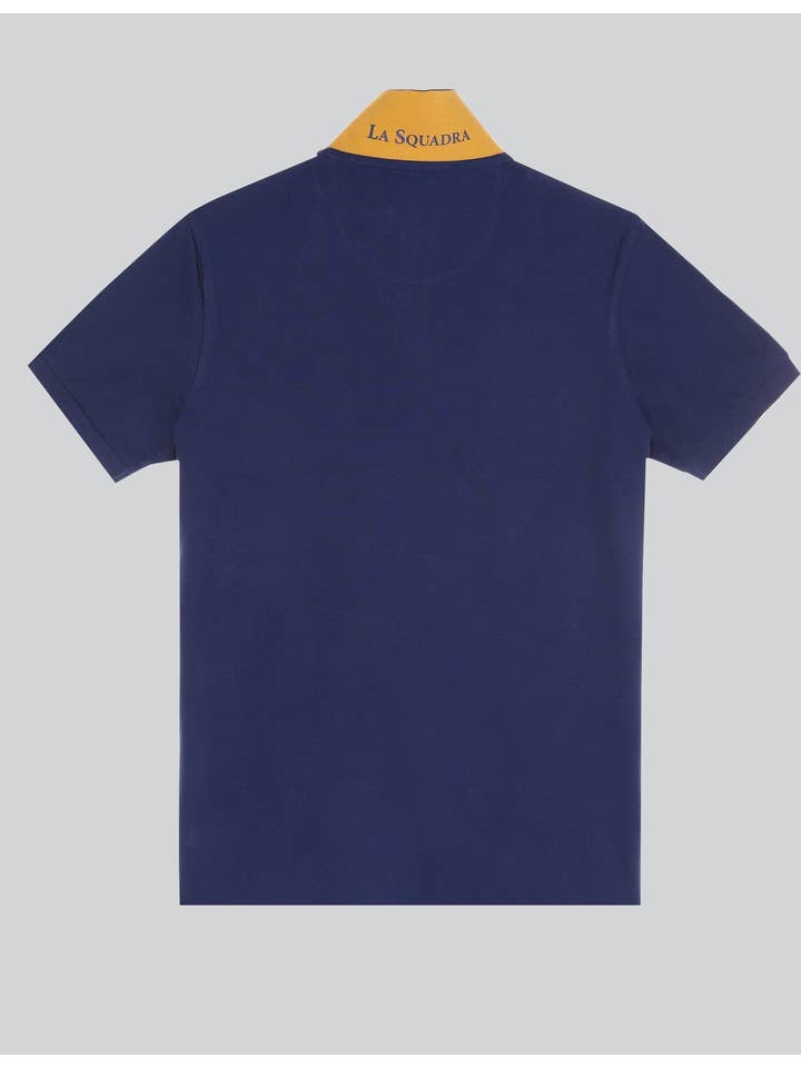 Blue POLO PIQUÉ SHORT SLEEVE SOLID COLOR Elastane - Ref: 124-2211 for wholesale on Faire2