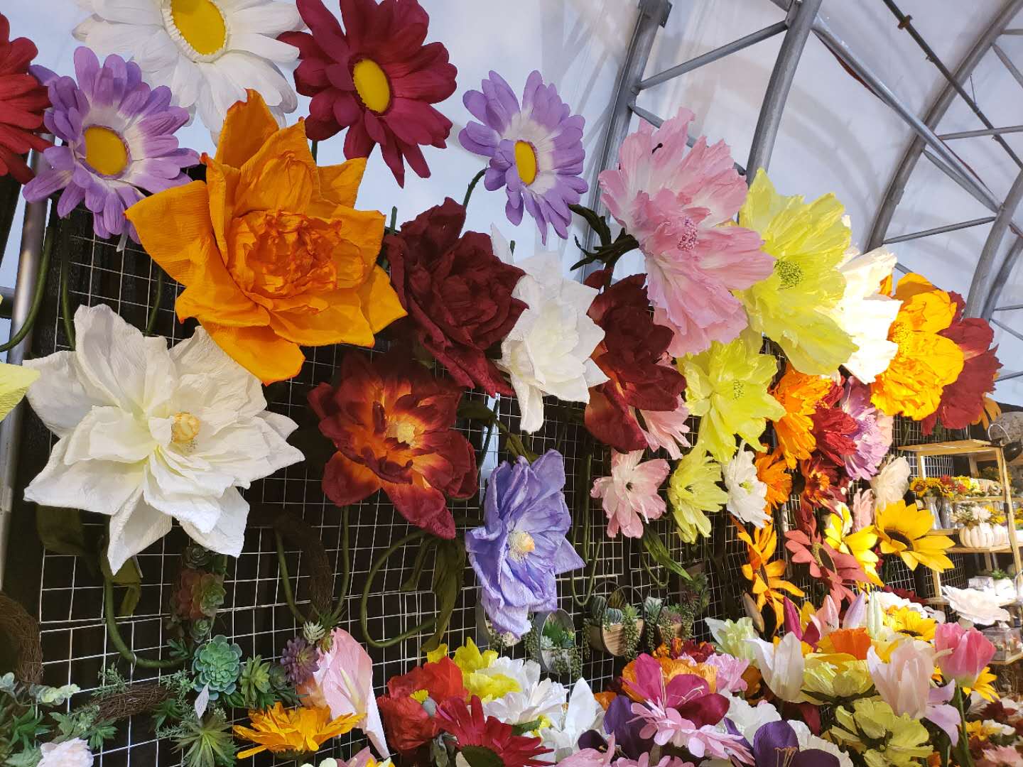 Flora Bunda Inc - Wholesale Artificial Flowers - 44" Poinsettia Faux Floral Stem Arrangement6