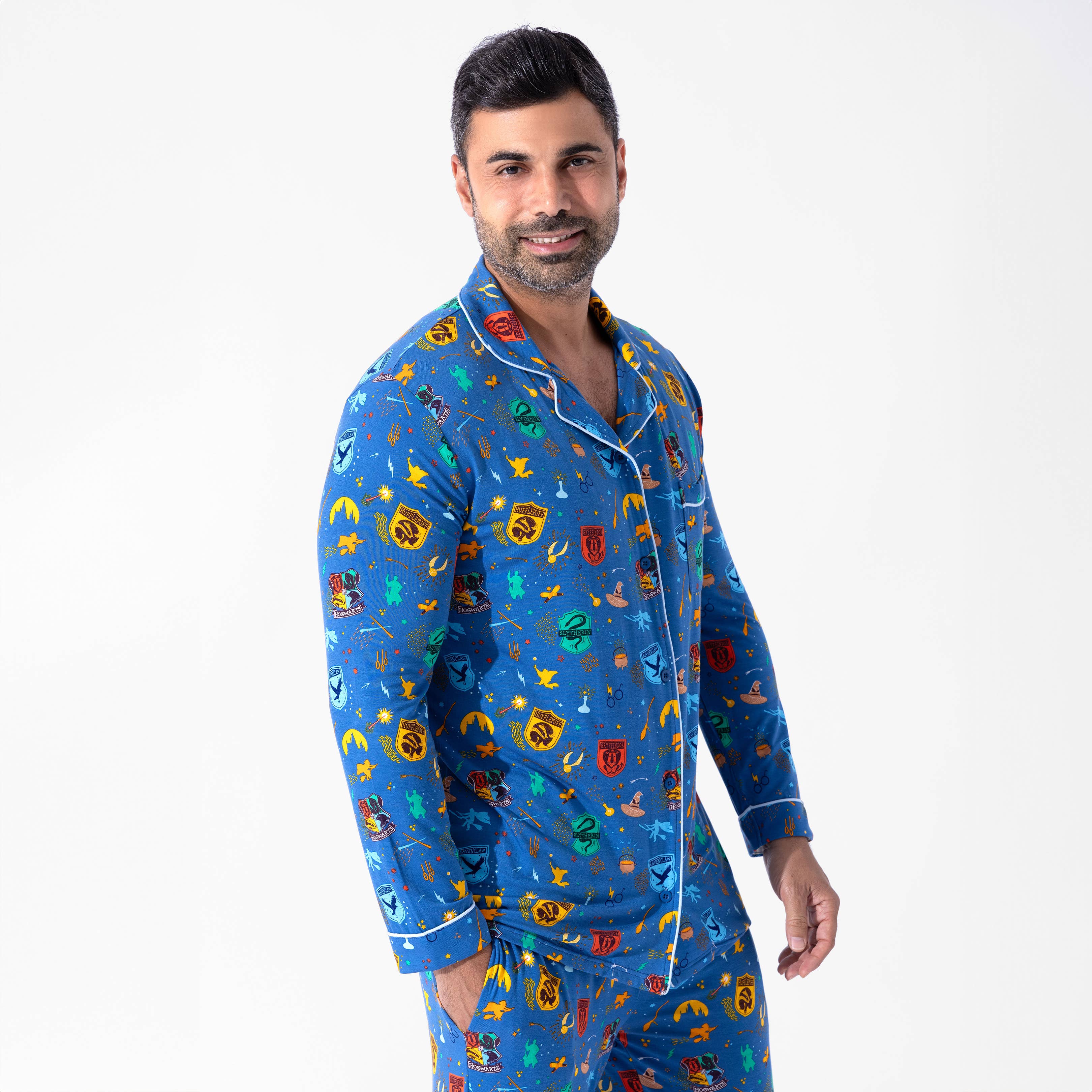 Bellabu Bear - Wholesale Sleepwear Set - Men's - Harry Potter House Pride Bamboo Men's Pajama Set3