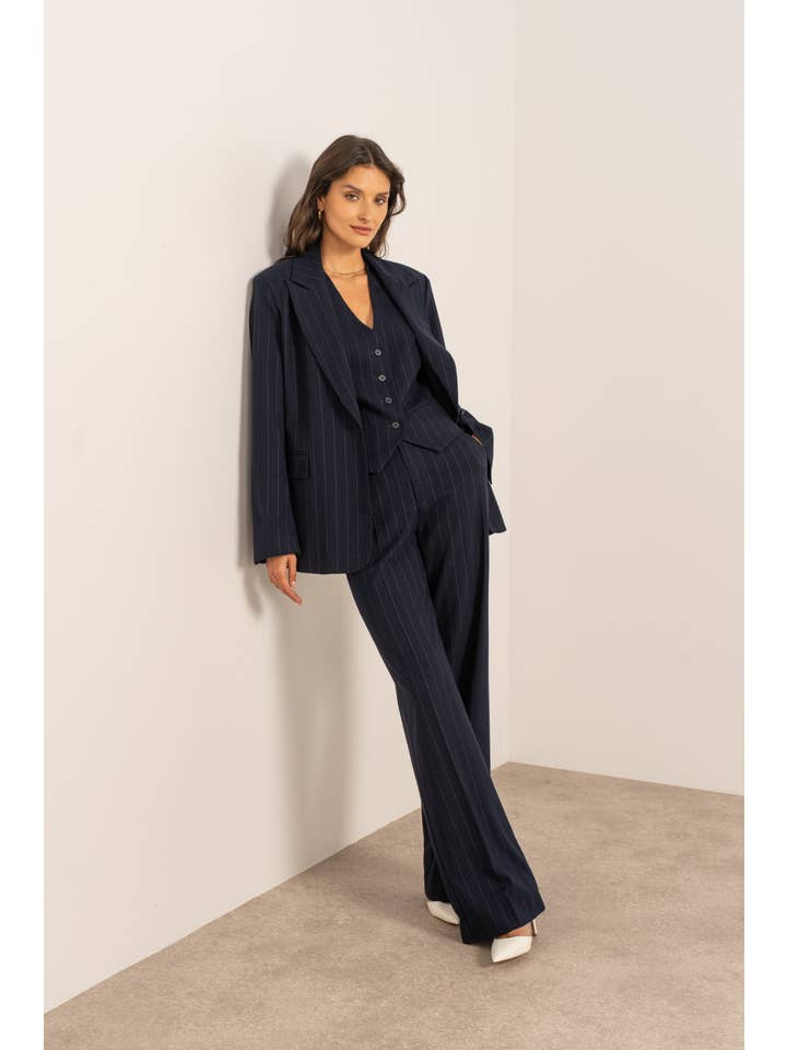 Attentif Paris - Wholesale Blazer - Women's - Oversized pinstripe blazer19