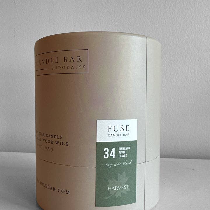 Fuse Candle Studio - Wholesale Jar/Filled Candle - Harvest Apple Scent – 9 oz Soy Blend Candle | Wood Wick2