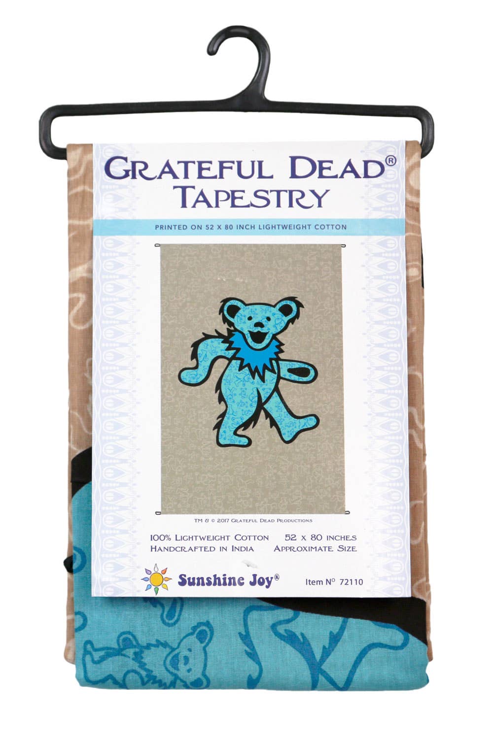 Sunshine Joy - Vendita all'ingrosso Arazzi/Tessuti d'arredo - Arazzi hippie Grateful Dead Tapestry con orso danzante, 152 x 80 cm1
