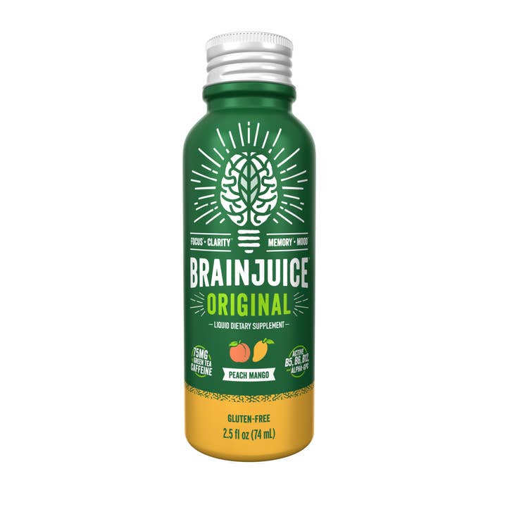 BRAINJUICE Original Peach Mango 2.5 fl oz RTD | 12-PK for wholesale by BRAINJUICE