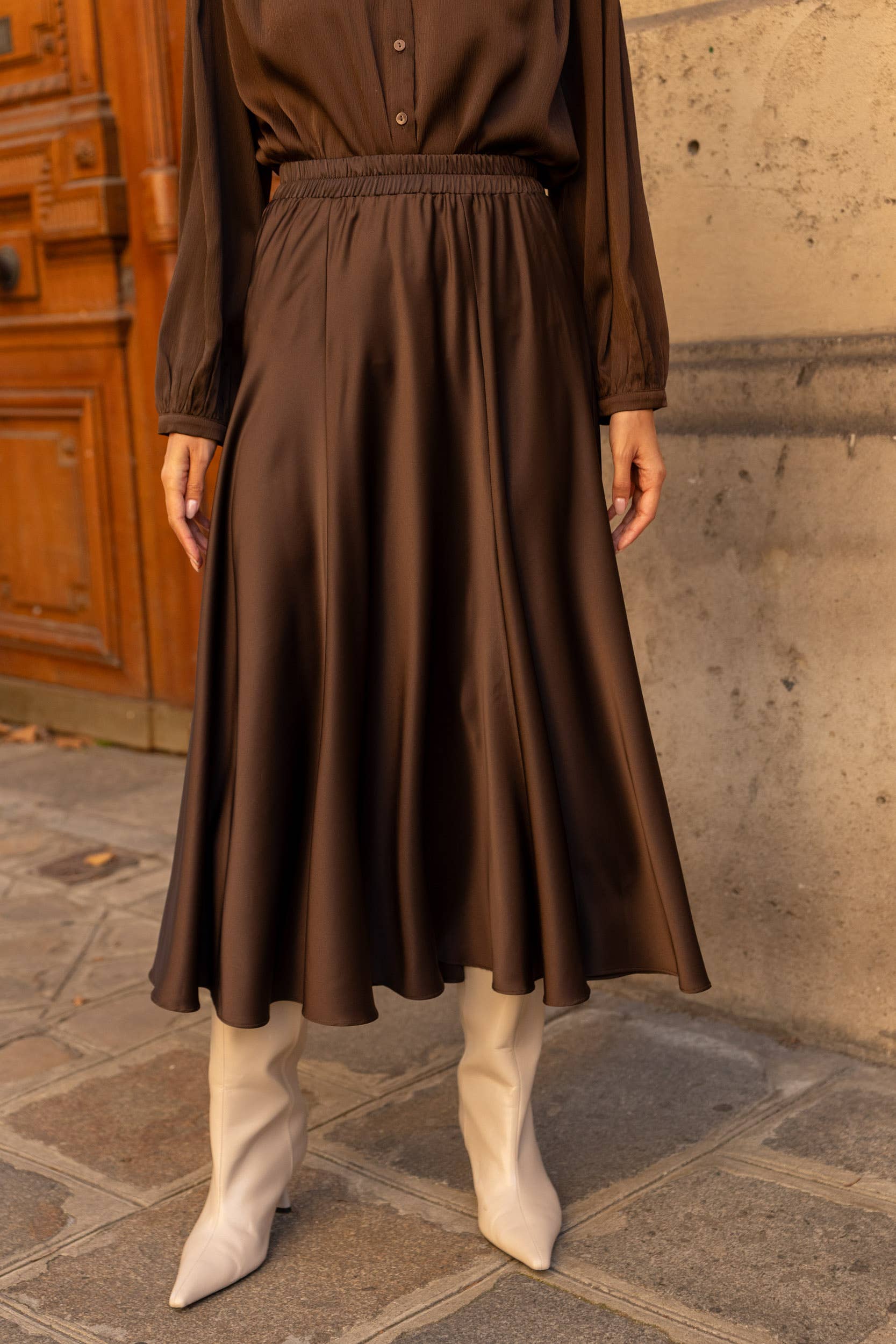 CHOKLATE PARIS - Vendita all'ingrosso Gonna - Donna - Gonna Valentine in raso spesso - CK0815213